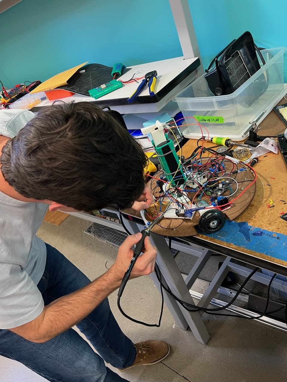 Soldering and wiring work